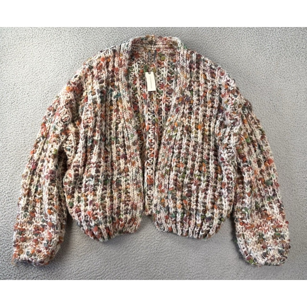 Anthropologie Chunky Knit Open Front Cardigan Sweater Womens Large SOLD OUT NWT